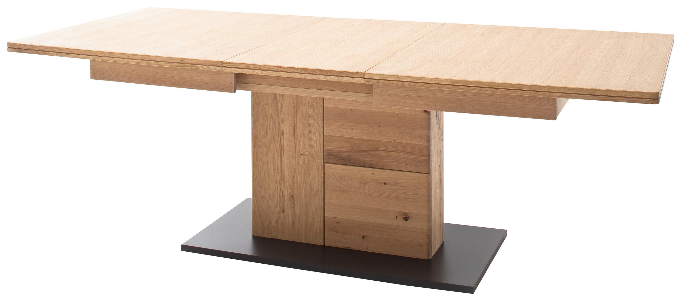 ESSTISCH Balkeneiche furniert rechteckig Anthrazit, Eichefarben  - Eichefarben/Anthrazit, Design, Holz/Holzwerkstoff (180/100/77cm) - Livetastic