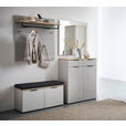 GARDEROBE 5-teilig in 200/197/40 cm - Kaschmir/Eichefarben, Design, Glas/Holzwerkstoff (200/197/40cm) - Voleo