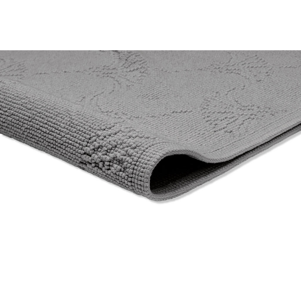 Thumbnail - Joop! Badteppich New Cornflower, Grau, Textil, Blume, rechteckig, 50x70 cm, Made in Germany, für Fußbodenheizung geeigne...