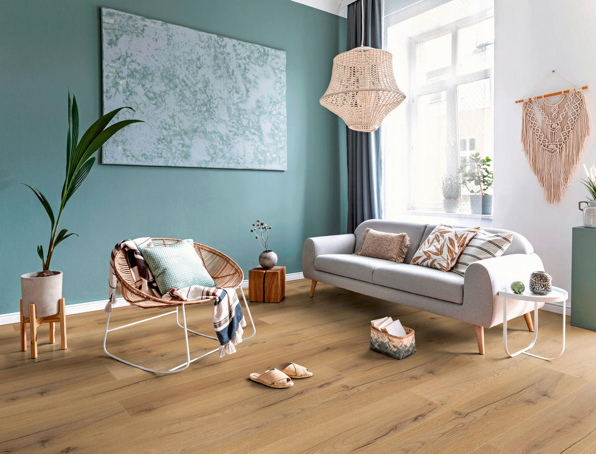 LAMINATBODEN Superior Standard plus  - Eichefarben, KONVENTIONELL, Holz (138.0/19.3/0.7cm)