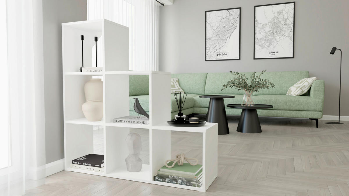 REGAL bijela  drvni materijal  - bijela, Design, drvni materijal (105/30/105cm)