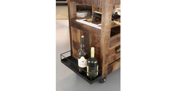 BARWAGEN BARNEY - Schwarz/Naturfarben, KONVENTIONELL, Holz/Holzwerkstoff (97/43/85cm) - Landscape