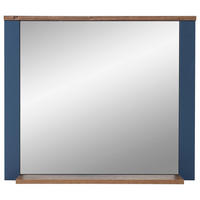 WANDSPIEGEL 98/80/17 cm    in rechteckig  - Blau/Eichefarben, LIFESTYLE, Glas/Holzwerkstoff (98/80/17cm) - MID.YOU