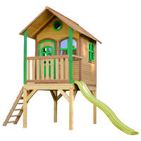 SPIELHAUS 318/272/191 cm  - Braun/Hellgrün, Konventionell, Holz (318/272/191cm)