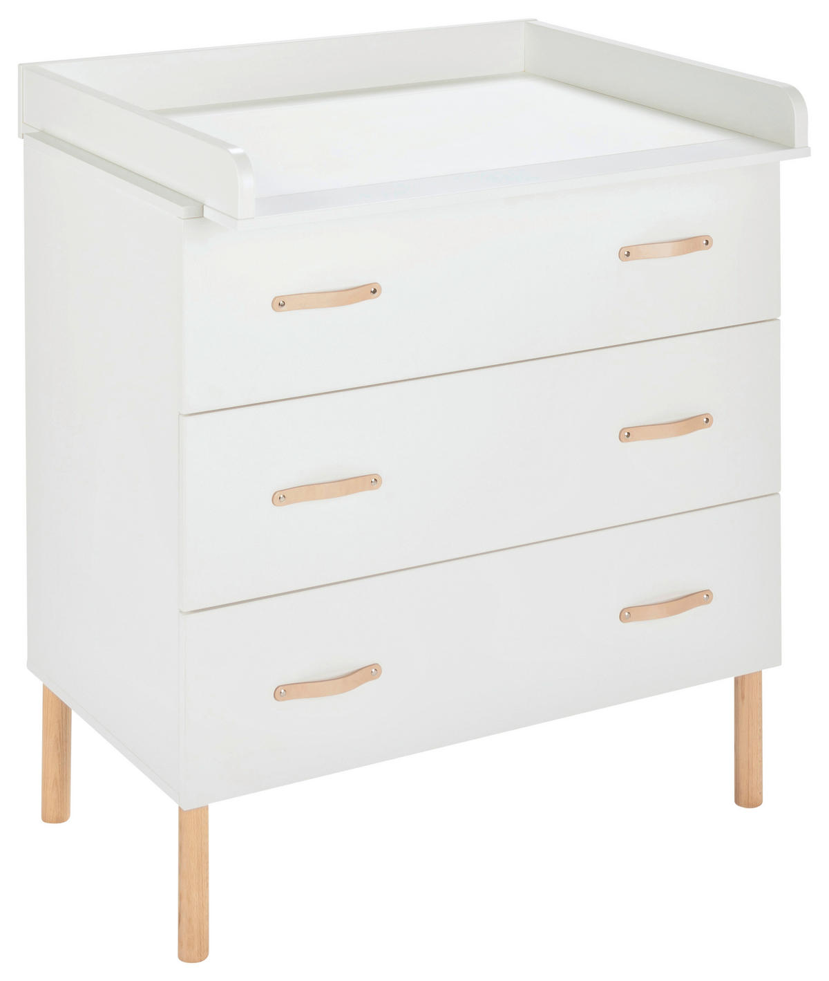 Babyzimmer 2 tlg. Melody white  - Buchefarben/Weiß, Basics, Holz/Holzwerkstoff - Schardt