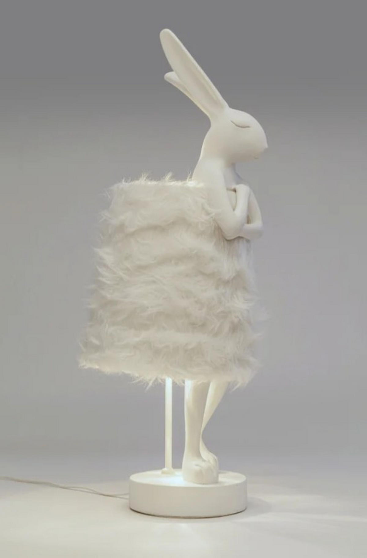 TISCHLEUCHTE Animal Rabbit 24/26/68,2 cm  - Weiß, LIFESTYLE, Kunststoff/Textil (24/26/68,2cm) - Kare-Design