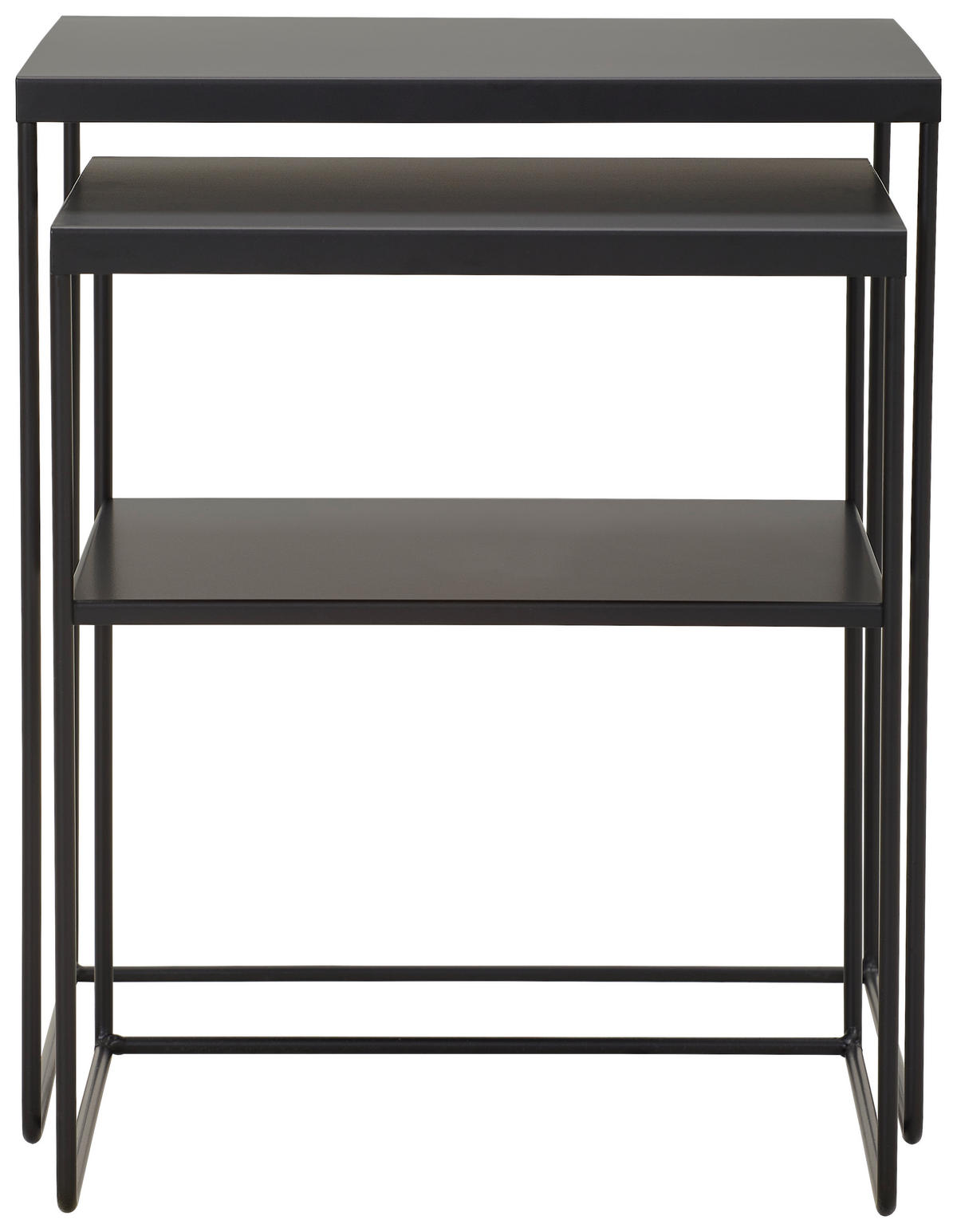 SATZTISCH in Metall 38/38/45 cm  - Schwarz, Design, Metall (38/38/45cm) - MID.YOU