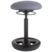 BÜROHOCKER 38,5/49-70/38,5 cm  - Schwarz/Grau, KONVENTIONELL, Kunststoff/Textil (38,5/49-70/38,5cm)