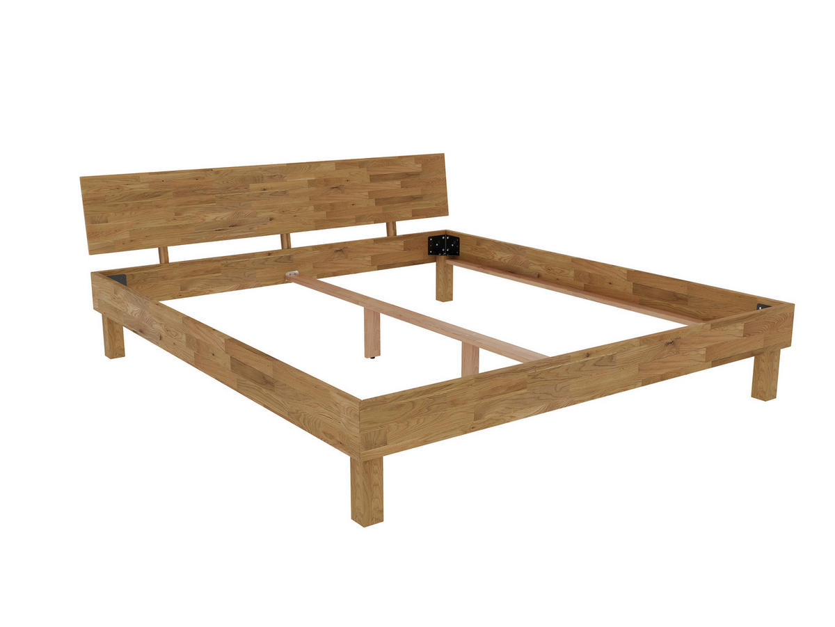 BETT 200/200 cm  in Wildeiche  - Wildeiche, MODERN, Holz (200/200cm) - MID.YOU