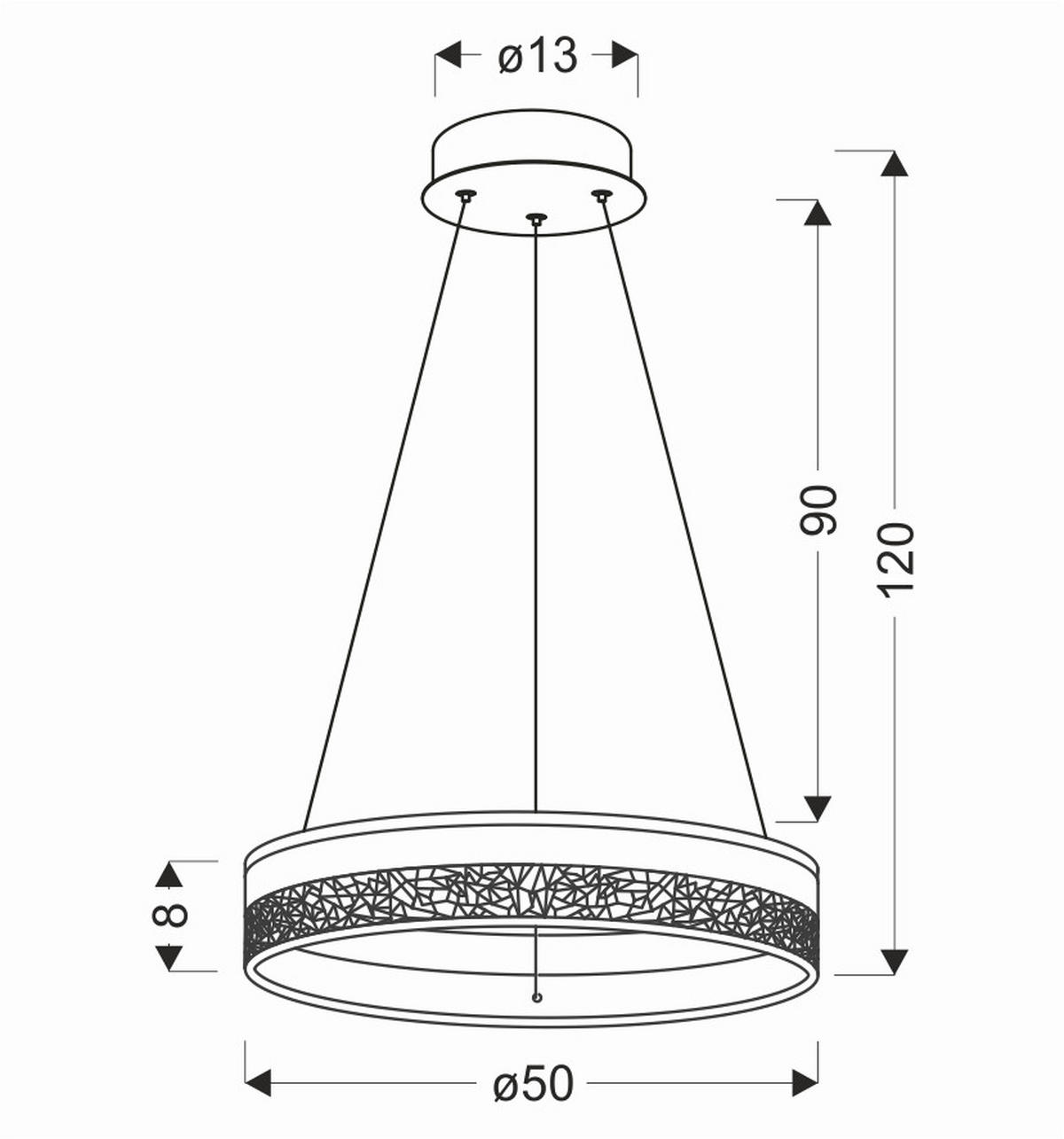 LED-PENDELLEUCHTE 50/50/120 cm  - Transparent/Weiß, Design, Kunststoff/Metall (50/50/120cm)