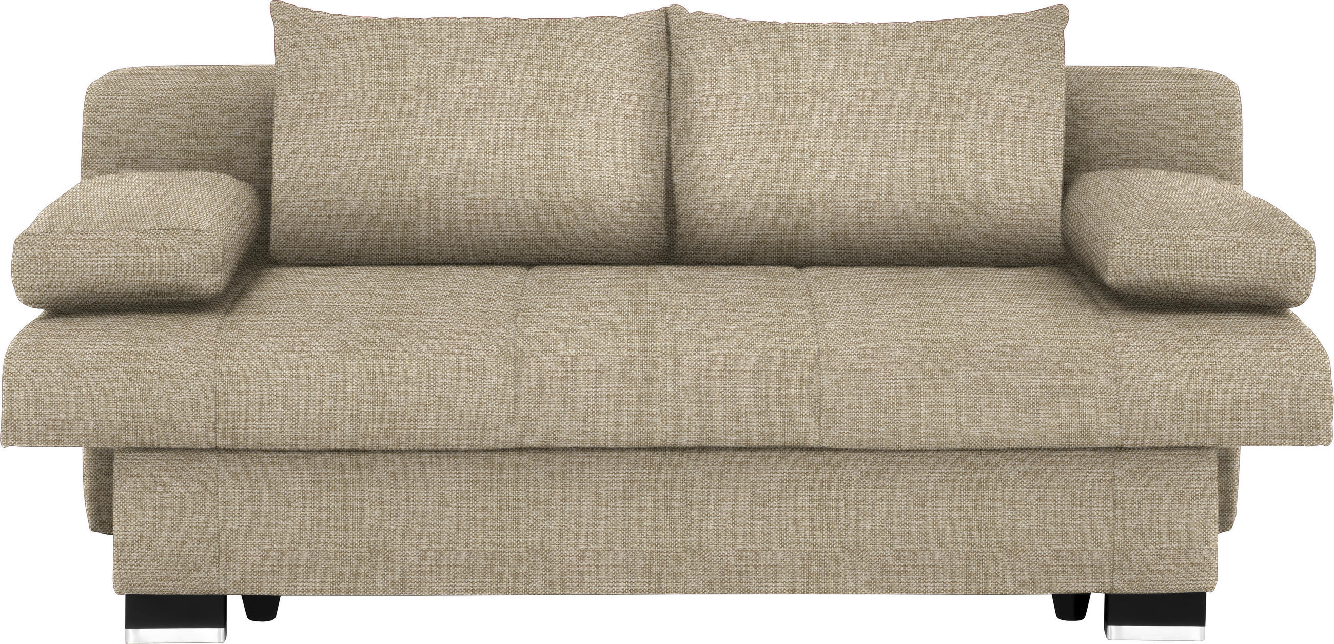 SCHLAFSOFA Helen in Beige  - Wengefarben/Beige, KONVENTIONELL, Holz/Textil (200/80/104cm) - Novel