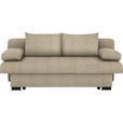 SCHLAFSOFA Helen in Beige  - Wengefarben/Beige, KONVENTIONELL, Holz/Textil (200/80/104cm) - Novel