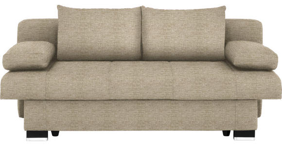 SCHLAFSOFA Helen in Beige  - Wengefarben/Beige, KONVENTIONELL, Holz/Textil (200/80/104cm) - Novel