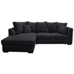 ECKSOFA  in Cord Schwarz  174/259 cm  - Schwarz, Design, Kunststoff/Textil (174/259cm) - Cantus