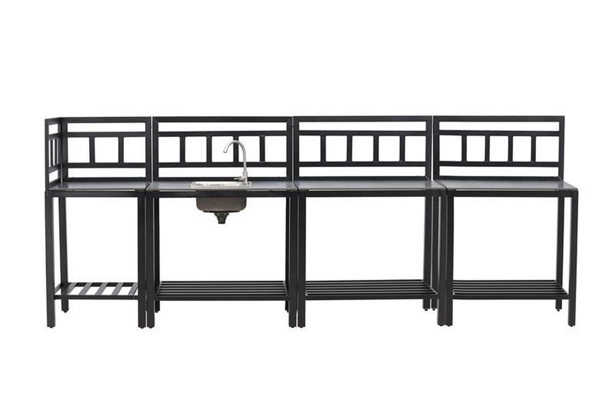 UTEKÖK    - mörkgrå/svart, Klassisk, metall/sten - Ambia Garden