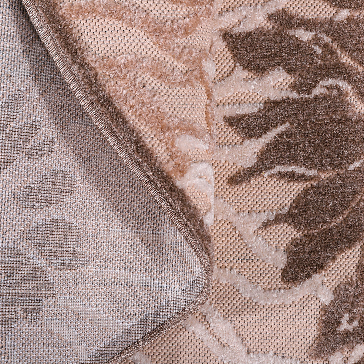 OUTDOORTEPPICH 150 cm Floral Beige, Braun, Creme  - Beige/Creme, LIFESTYLE, Kunststoff/Textil (150cm) - Novel