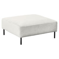 HOCKER Cord Weiß  - Schwarz/Weiß, Design, Textil/Metall (100/41/100cm) - Johann Jakob