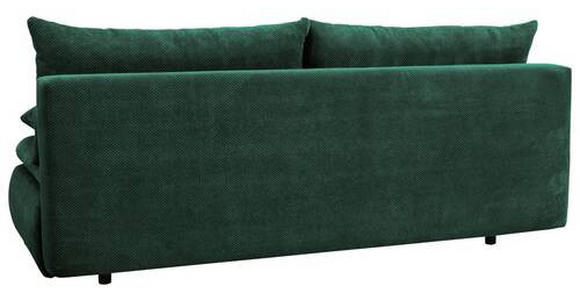 SCHLAFSOFA in Webstoff, Plüsch Dunkelgrün  - Dunkelgrün/Schwarz, KONVENTIONELL, Textil (203/72-96/98cm) - Novel