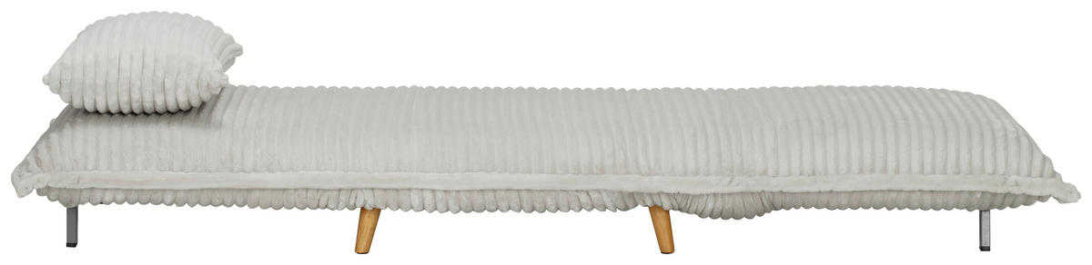 SCHLAFSESSEL Cord Weiß    - Walnussfarben/Weiß, MODERN, Holz/Textil (76/85/83cm) - Livetastic