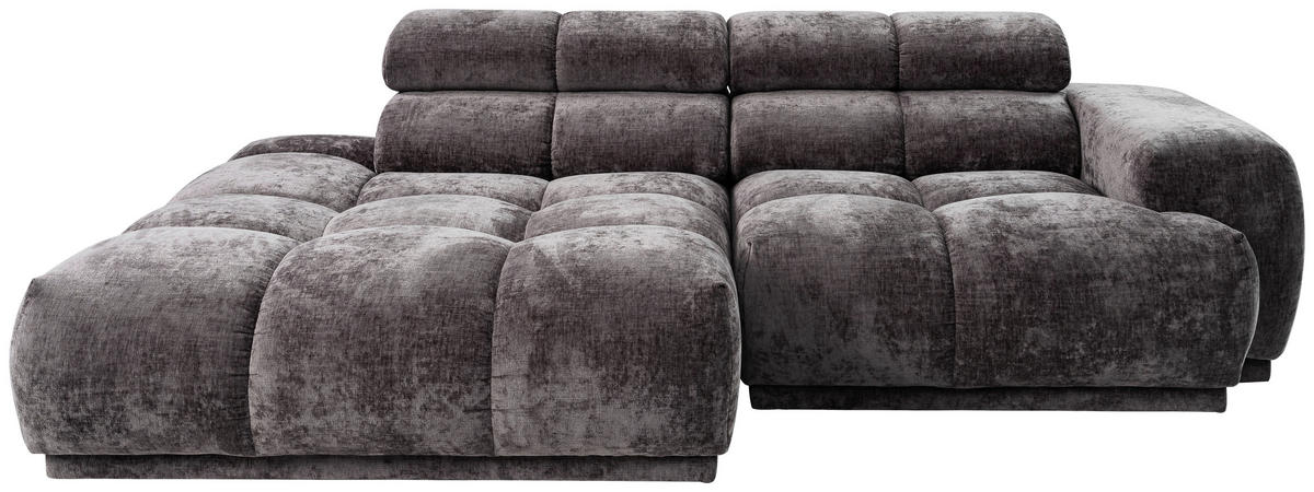 ECKSOFA in Flachgewebe Anthrazit  150/239 cm  - Anthrazit, MODERN, Textil (150/239cm) - MID.YOU