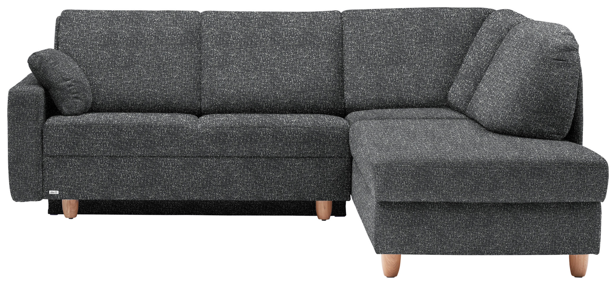 ECKSOFA  in Mikrovelours Anthrazit  227/208 cm  - Eichefarben/Anthrazit, KONVENTIONELL, Holz/Textil (227/208cm) - Sedda