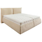 POLSTERBETT 180/200 cm,  in Sandfarben, Bettkasten, Lattenroste, Matratzen, H2 + H3 = mittel + fest  - Sandfarben/Schwarz, Design, Holz/Kunststoff (180/200cm) - Voleo