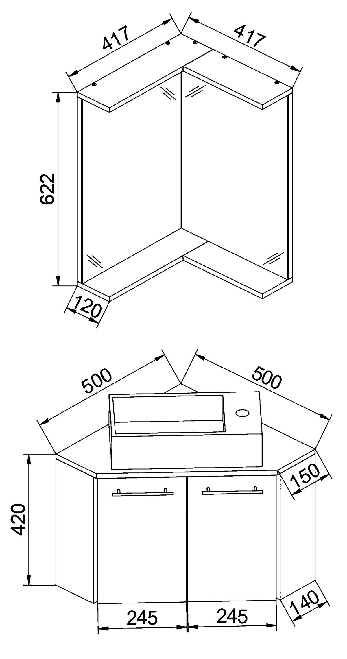BADEZIMMER  in 50 cm  - Weiss, Modern, Keramik (50cm) - MID.YOU