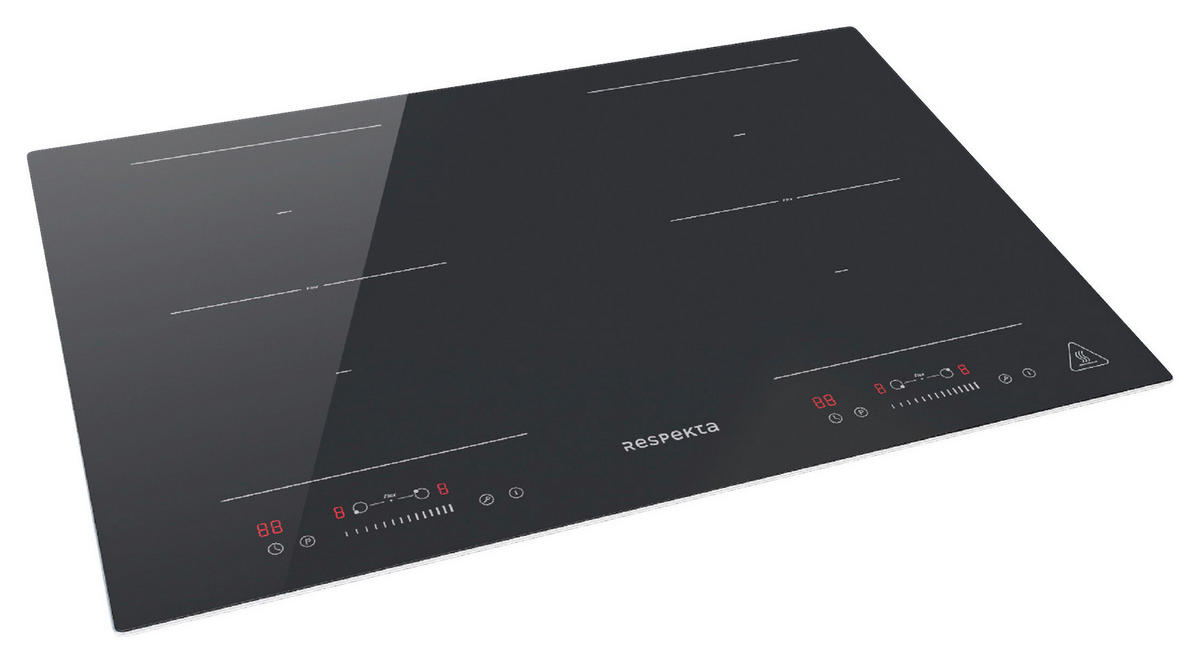 INDUKTIONSKOCHFELD KM8800IF-28  - Schwarz, Trend, Glas/Metall (77/6cm) - Respekta