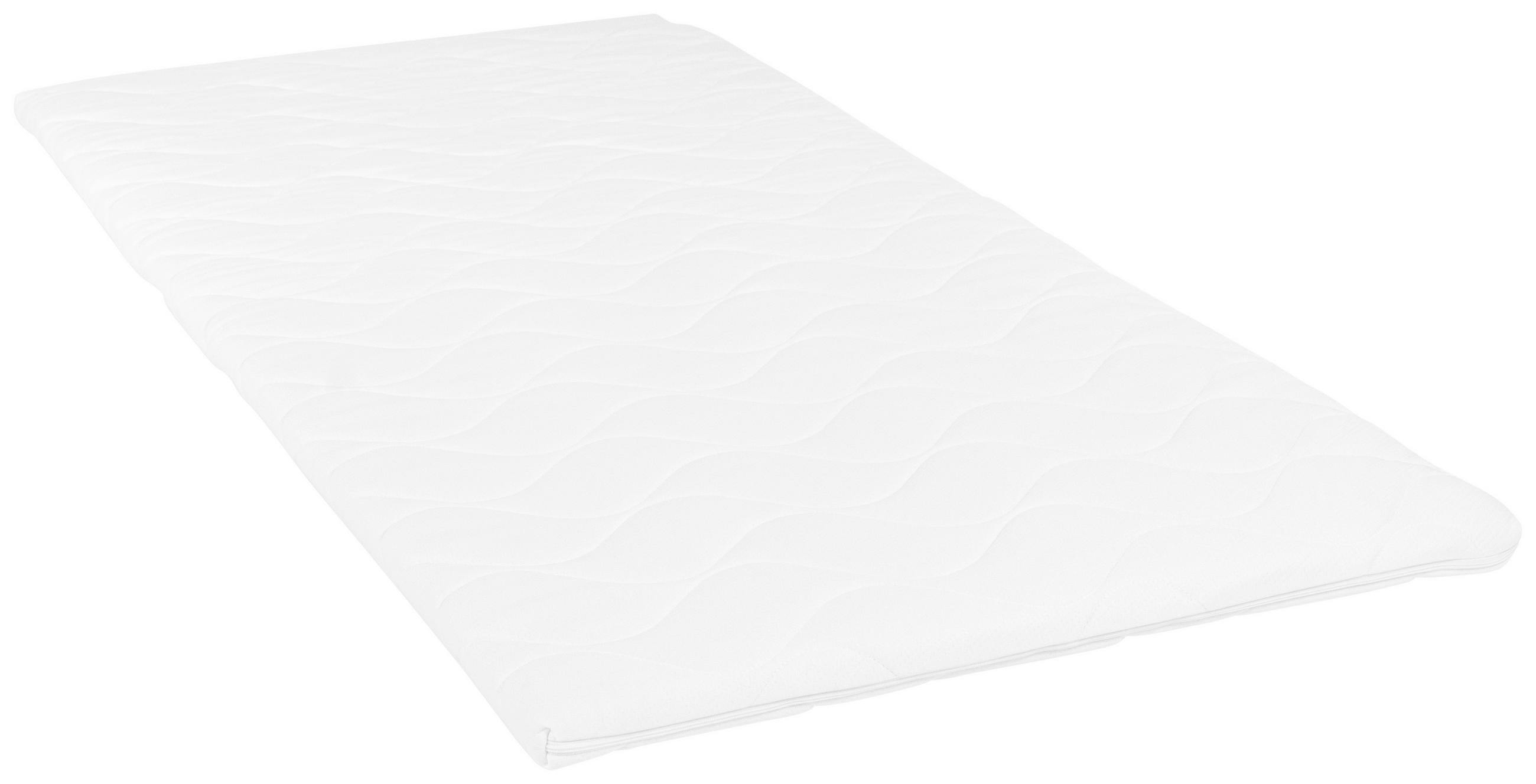BÄDDMADRASS 90/200 cm  höjd ca 6 cm  - vit, Modern, textil (90/200cm) - Livetastic