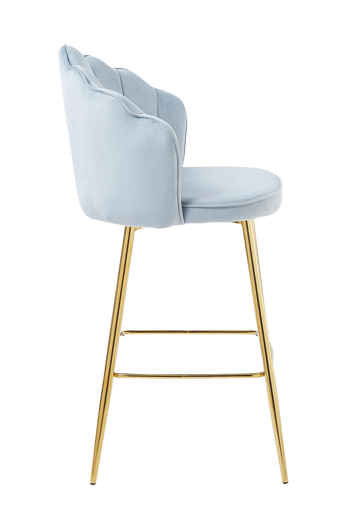 BARHOCKER-SET in Hellgrau  - Goldfarben/Hellgrau, MODERN, Textil/Metall (52/100/54cm) - Livetastic