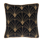 KISSENHÜLLE SARY 45/45 cm  - Goldfarben/Schwarz, Design, Textil (45/45cm) - Novel