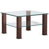 COUCHTISCH in Metall, Glas 75/75/42,5 cm  - Braun, Design, Glas/Kunststoff (75/75/42,5cm)