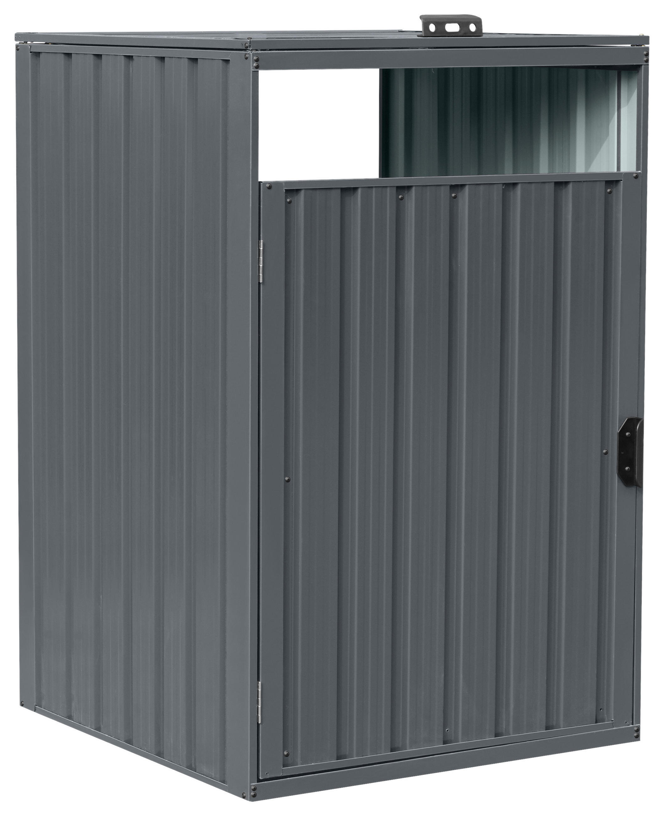 MÜLLTONNENBOX - Anthrazit, KONVENTIONELL, Metall (80/80/122cm) - Ambia Garden
