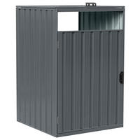 MÜLLTONNENBOX - Anthrazit, KONVENTIONELL, Metall (80/80/122cm) - Ambia Garden