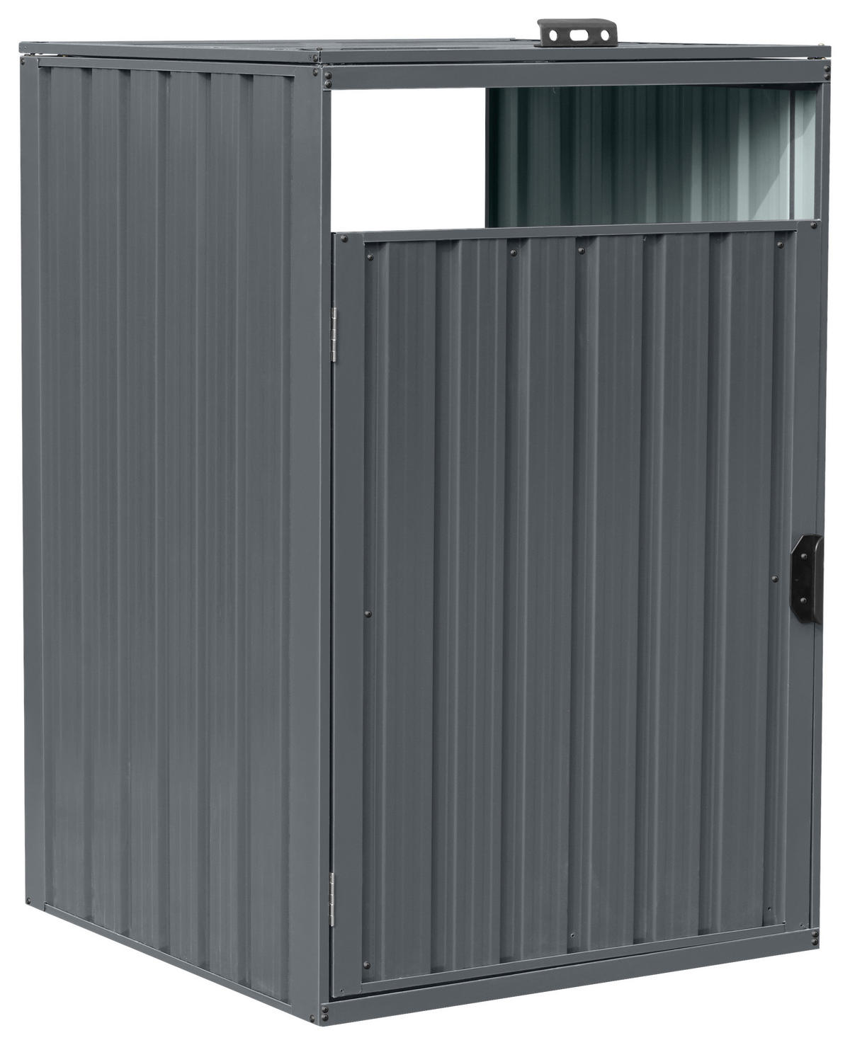 MÜLLTONNENBOX - Anthrazit, KONVENTIONELL, Metall (80/80/122cm) - Ambia Garden