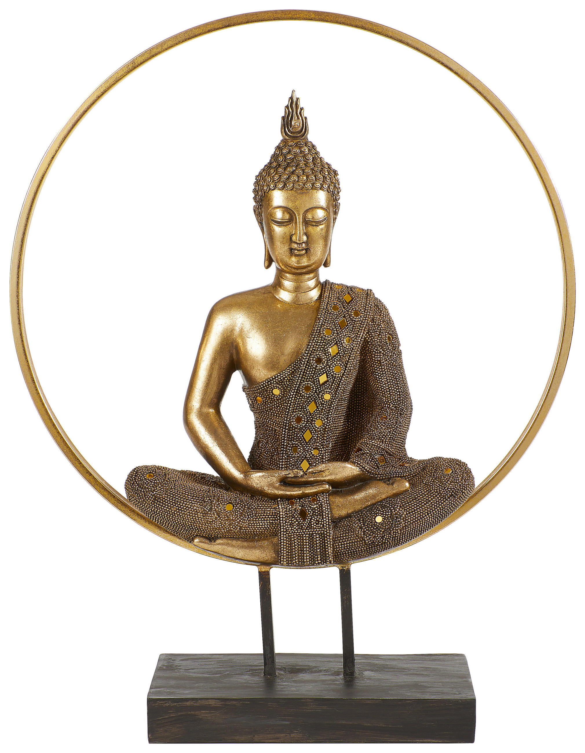 BUDDHA 49/65/17 cm  - Goldfarben, Basics, Kunststoff (49/65/17cm)