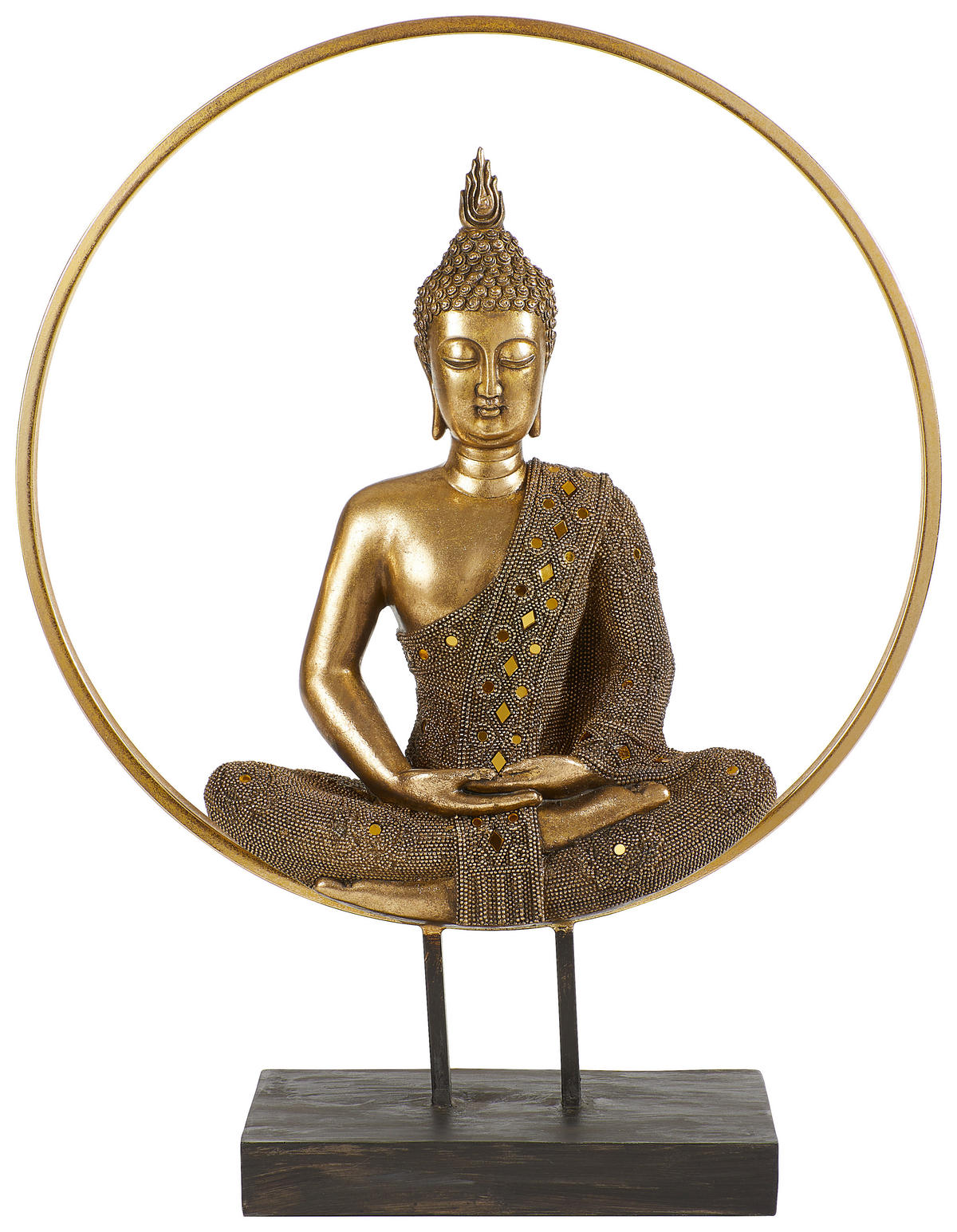 BUDDHA 49/65/17 cm  - Goldfarben, Basics, Kunststoff (49/65/17cm)