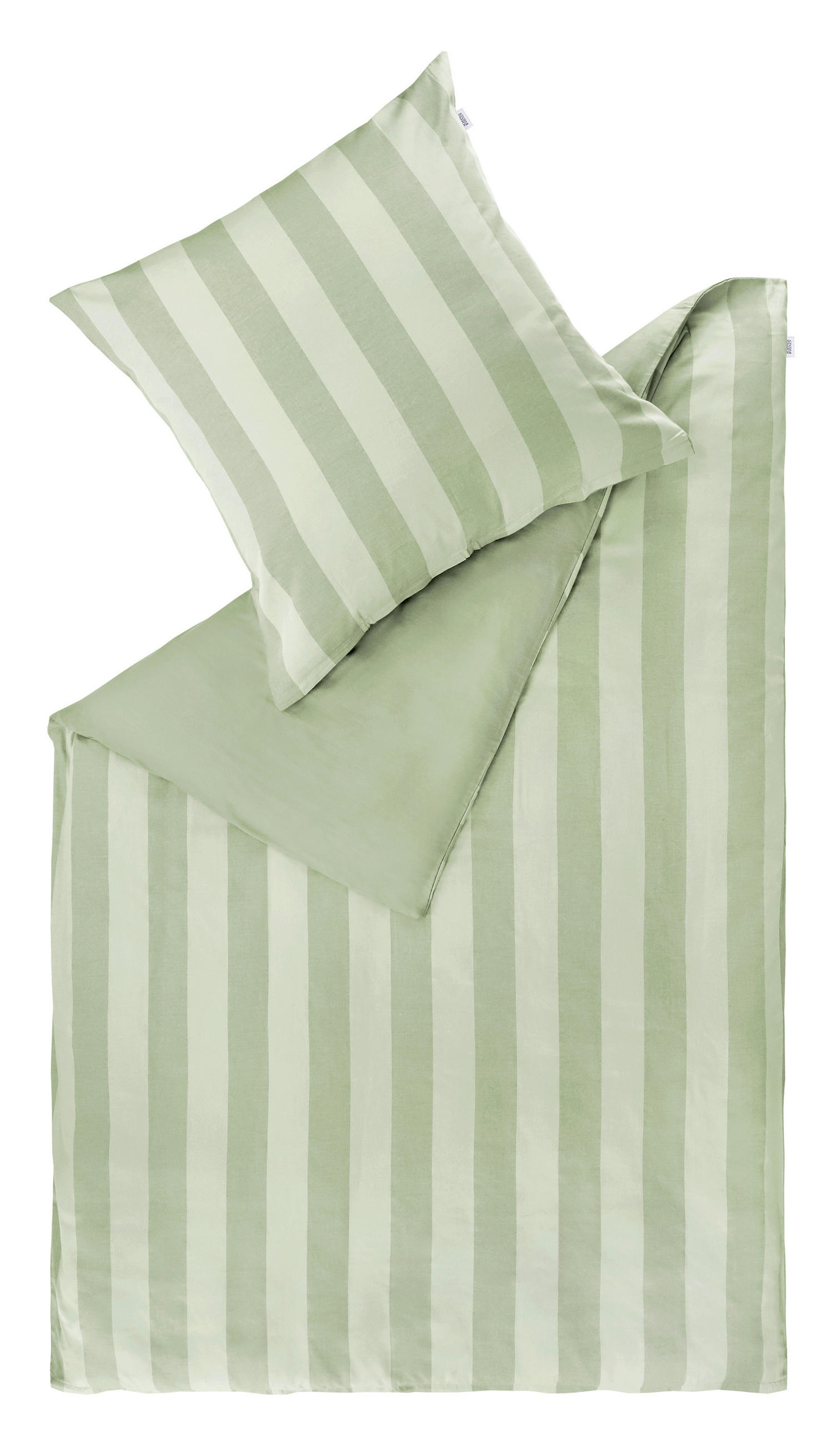 BETTWÄSCHESET Schöner Wohnen - Fellow khaki Satin 160/210 cm  70 cm/50 cm  - Khaki/Grün, Basics, Textil (160/210cm) - Schöner Wohnen