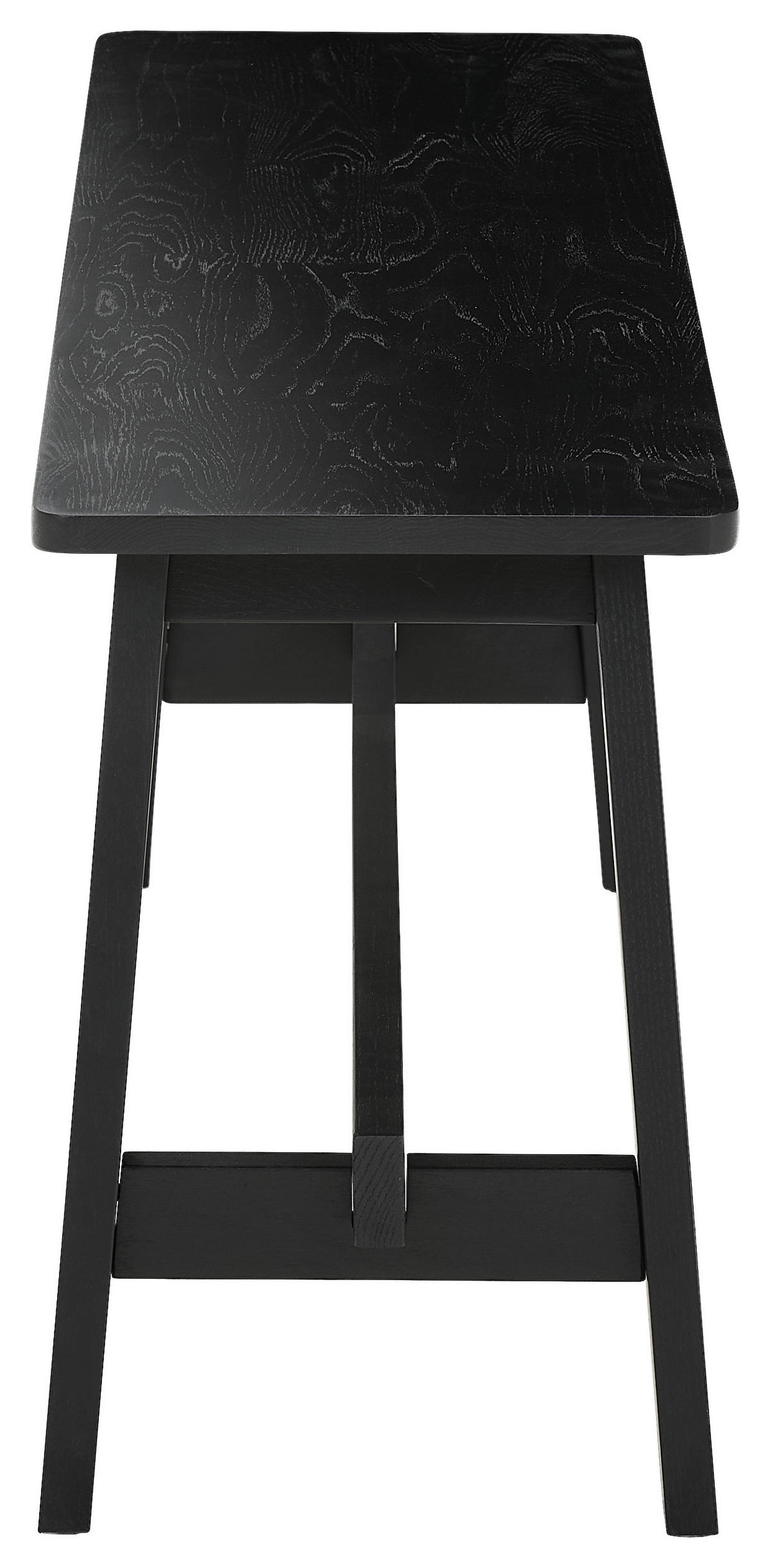 SITZBANK 100/45/29 cm Schwarz Eiche massiv  - Schwarz, Design, Holz (100/45/29cm) - MID.YOU