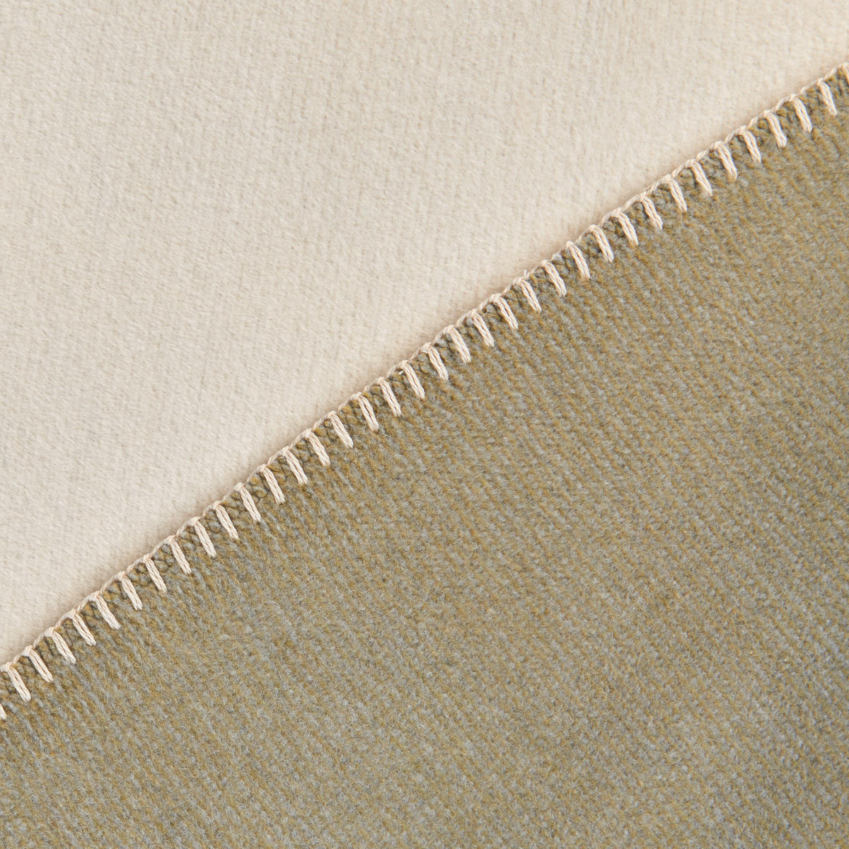WOHNDECKE MELANGE DOUBLEFACE 150/200 cm  - Naturfarben/Olivgrün, Design, Textil (150/200cm) - Joop!