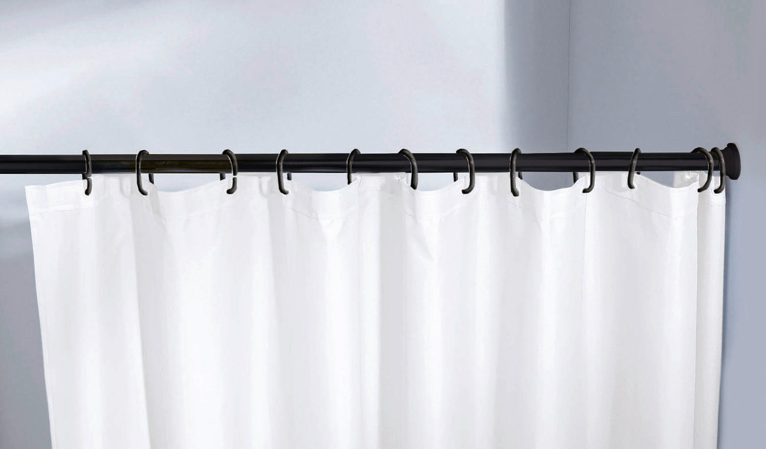 TYČ NA ZÁVĚS DO SPRCHY, 120-220 cm - černá, Basics, kov (120-220cm) - Kleine Wolke