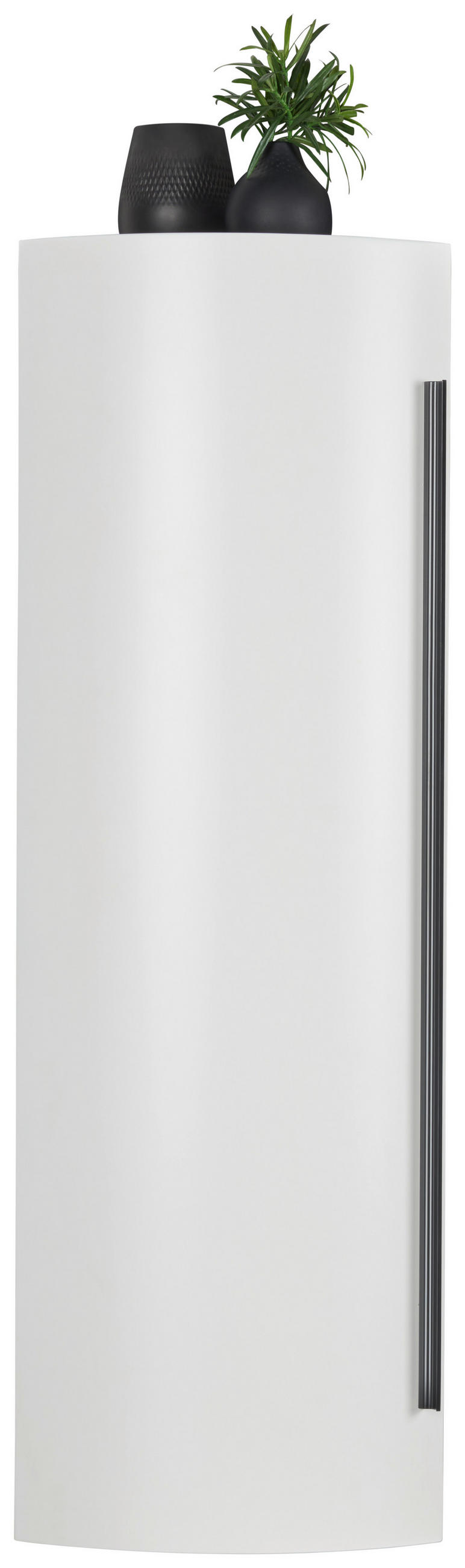 MIDISCHRANK 40/125/45 cm  - Weiss/Schwarz, Modern, Glas/Holzwerkstoff (40/125/45cm) - Dieter Knoll