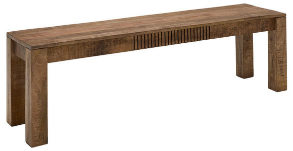 SITZBANK 160/45/40 cm Naturfarben Mangoholz massiv - Naturfarben, Design, Holz (160/45/40cm) - Carryhome