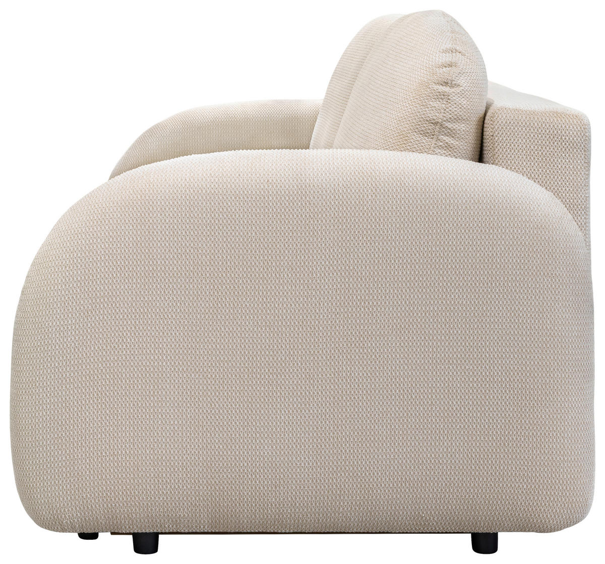 SCHLAFSOFA ROMA  mit Struktur Beige  - Beige/Schwarz, Design, Textil (230/90/105cm) - MID.YOU