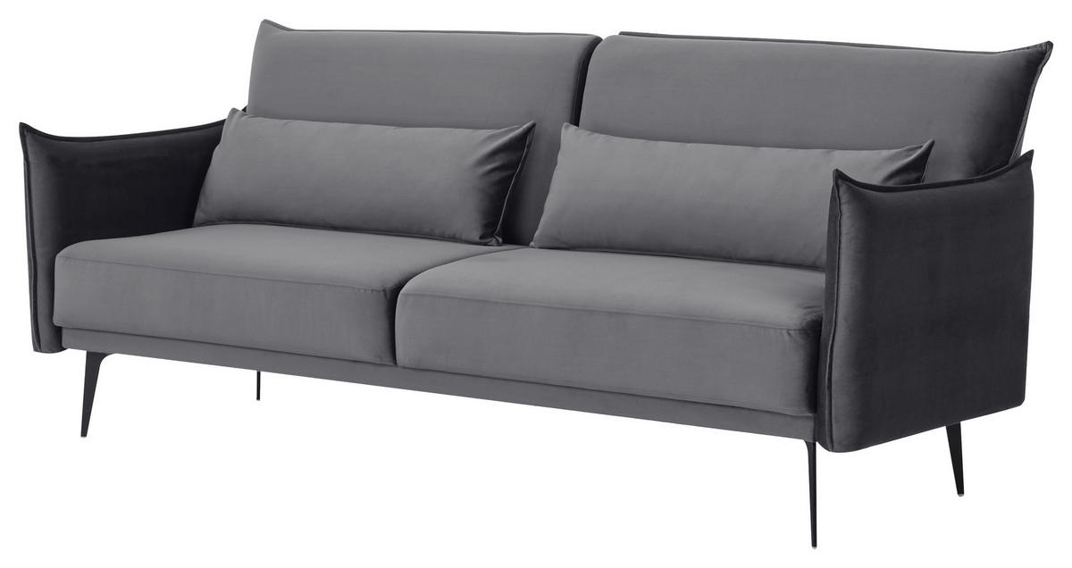 ROZKLÁDACÍ POHOVKA, kov, textil, tmavě šedá - tmavě šedá, Design, kov/textil (207/88/86cm) - Stylife