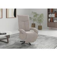 RELAXSESSEL ZOE E Flachgewebe    - Greige/Schwarz, KONVENTIONELL, Textil/Metall (74/112/82cm) - Sit & More