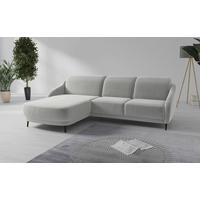ECKSOFA BLUES V Sandfarben Samt  - Sandfarben/Schwarz, MODERN, Textil/Metall (191/271cm) - Sit & More