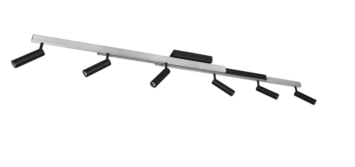 LED-STRAHLER Zeno 180/23/8,5 cm   - Schwarz/Alufarben, Basics, Metall (180/23/8,5cm) - Trio Leuchten