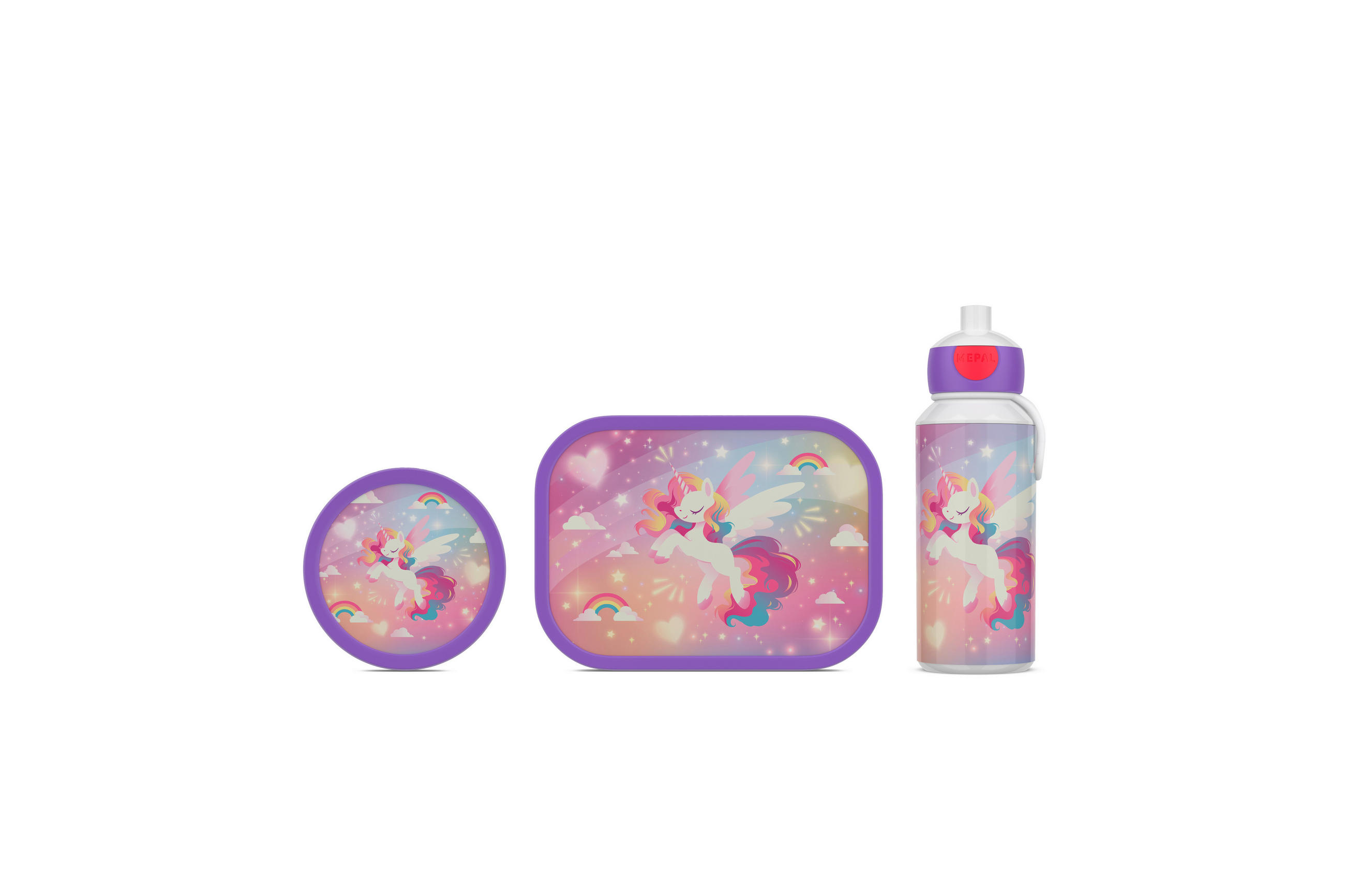 PAUSENSET lunchset campus  - Multicolor, KONVENTIONELL, Kunststoff (24/6,8/24,4cm) - Mepal