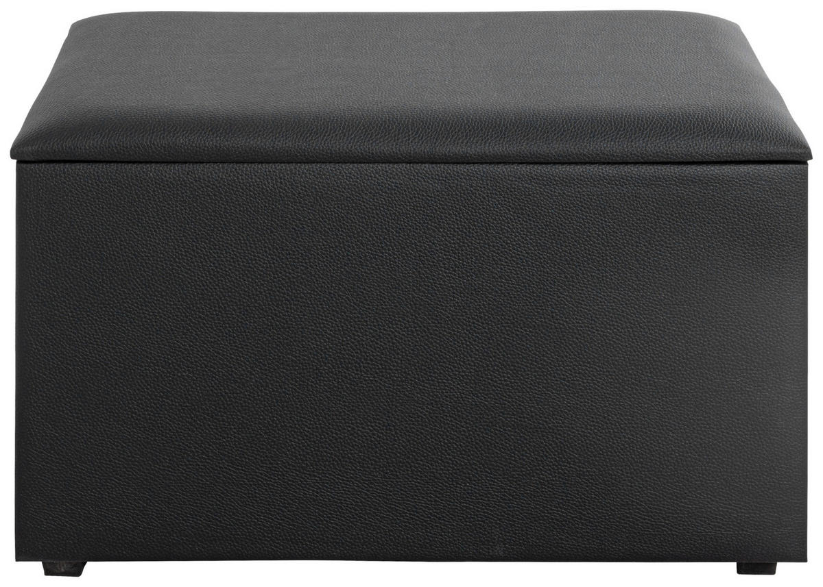 TRUHENBANK in Textil, Holzwerkstoff 65/42/40 cm  - Schwarz, MODERN, Holzwerkstoff/Textil (65/42/40cm)